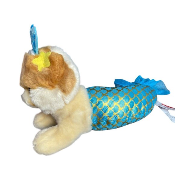 GUND Boo Mermaid Plush Stuffed Animal Shimmer Tail Crown Dog Toy Blue - Picture 3 of 5